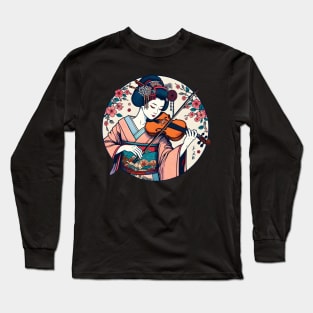 Violin geisha Long Sleeve T-Shirt